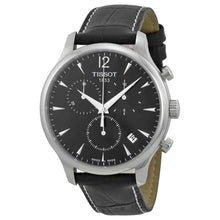 Load image into Gallery viewer, Tissot T Classic Tradition Chronograph Black Dial Black Leather Strap Watch For Men - T063.617.16.057.00