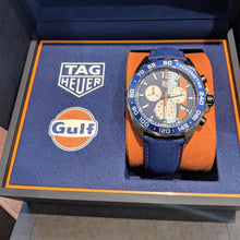 Load image into Gallery viewer, Tag Heuer Formula 1 Gulf Edition Blue Dial Blue Leather Strap Watch for Men - CAZ101N.FC8243