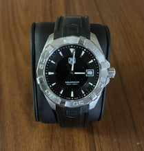 Load image into Gallery viewer, Tag Heuer Aquaracer Quartz Black Dial Black Rubber Strap Watch for Men - WAY1110.FT8021