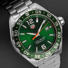 Load image into Gallery viewer, Tag Heuer Formula 1 Limited Edition Green Dial Silver Steel Strap Watch for Men - WAZ1017.BA0842