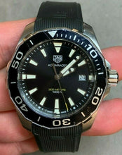 Load image into Gallery viewer, Tag Heuer Aquaracer Black Dial Black Rubber Strap Watch for Men - WAY111A.FT6151