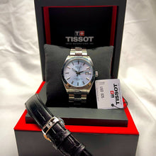 Load image into Gallery viewer, Tissot Gentleman Powermatic 80 Silicium Ice Blue Silver Steel Strap Watch For Men - T127.407.11.351.00