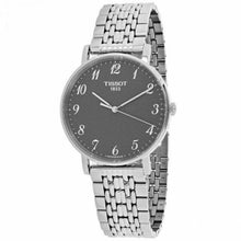 Load image into Gallery viewer, Tissot T Classic Everytime Quartz Black Dial Silver Steel Strap Watch for Men - T109.410.11.072.00