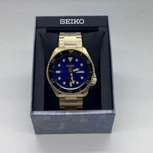 Load image into Gallery viewer, Seiko 5 Sports US Special Edition Automatic Blue Dial Gold Steel Strap Watch For Men - SRPK20