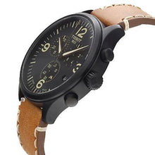 Load image into Gallery viewer, Tissot Chrono XL Quartz Black Dial Brown Leather Strap Watch For Men - T116.617.36.052.03