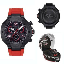 Load image into Gallery viewer, Tissot T Race Chronograph Black Dial Red Rubber Strap Watch For Men - T141.417.37.057.01