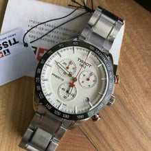 Load image into Gallery viewer, Tissot T Sport PRS 516 Chronograph White Dial Silver Steel Strap Watch For Men - T100.417.11.031.00