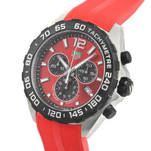 Load image into Gallery viewer, Tag Heuer Formula 1 Chronograph Red Dial Red Rubber Strap Watch for Men - CAZ101AN.FT8055
