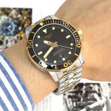 Load image into Gallery viewer, Tissot Seastar 1000 Powermatic 80 Black Dial Two Tone Steel Strap Watch For Men - T120.407.22.051.00