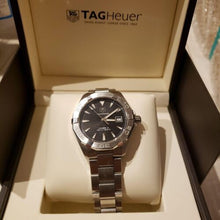 Load image into Gallery viewer, Tag Heuer Aquaracer Automatic Black Dial Silver Steel Strap Watch for Men - WAY2110.BA0928