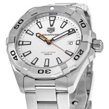 Load image into Gallery viewer, Tag Heuer Aquaracer Quartz White Dial Silver Steel Strap Watch for Men - WBD1111.BA0928