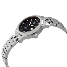Load image into Gallery viewer, Tissot Le Locle Automatic Diamonds Mother of Pearl Black Dial Silver Steel Strap Watch For Women - T006.207.11.126.00