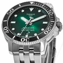 Load image into Gallery viewer, Tissot Seastar 1000 Powermatic 80 Green Dial Silver Steel Strap Watch For Men - T120.407.11.091.01