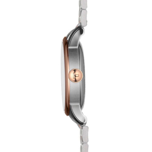 Tissot Le Locle Powermatic 80 Diamonds Silver Dial Two Tone Steel Strap Watch For Men - T006.407.22.036.01