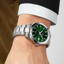 Load image into Gallery viewer, Tissot Gentleman Powermatic 80 Silicium Green Dial Silver Steel Strap Watch For Men - T127.407.11.091.01