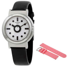 Load image into Gallery viewer, Tissot Heritage Memphis Lady White Dial Black Rubber Strap Watch For Women - T120.210.17.011.00