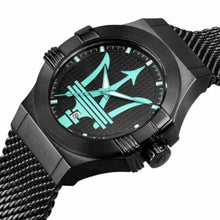 Load image into Gallery viewer, Maserati Potenza Aqua Edition Black Dial Black Mesh Bracelet Watch For Men - R8853144002