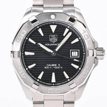 Load image into Gallery viewer, Tag Heuer Aquaracer Automatic Black Dial Silver Steel Strap Watch for Men - WAY2110.BA0928