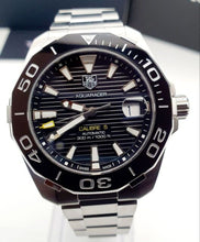 Load image into Gallery viewer, Tag Heuer Aquaracer Automatic Black Dial Silver Steel Strap Watch for Men - WAY211A.BA0928