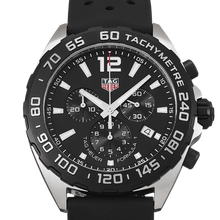 Load image into Gallery viewer, Tag Heuer Formula 1 Black Dial Black Leather Strap Watch for Men - CAZ1010.FT8024
