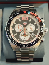 Load image into Gallery viewer, Tag Heuer Formula 1 Indy 500 Special Edition Black Dial Silver Steel Strap Watch for Men - CAZ101V.BA0842