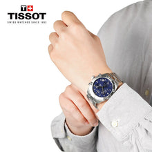 Load image into Gallery viewer, Tissot PR 100 Sport Quartz Chronograph Blue Dial Silver Steel Strap Watch For Men - T101.617.11.041.00