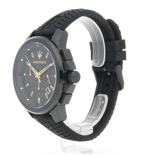 Load image into Gallery viewer, Maserati Successo Black Dial Black Rubber Strap Watch For Men - R8871621011
