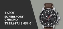Load image into Gallery viewer, Tissot Supersport Chrono Black Dial Brown Leather Strap Watch for Men - T125.617.16.051.01