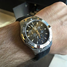 Load image into Gallery viewer, Tag Heuer Aquaracer Chronograph Black Dial Black Rubber Strap Watch for Men - CAY1110.FT6041