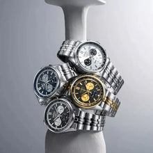 Load image into Gallery viewer, Seiko Sport Chronograph Black Dial Two Tone Steel Strap Watch for Men - SSB430P1