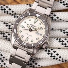 Load image into Gallery viewer, Seiko 5 Sports SKX Automatic Cream Dial Silver Steel Strap Watch For Men - SRPK31K1