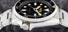 Load image into Gallery viewer, Seiko 5 Sports Automatic Black Dial Silver Steel Strap Watch For Men - SRPD57K1