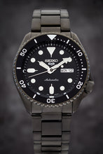 Load image into Gallery viewer, Seiko 5 Sports Automatic Black Dial Black Steel Strap Watch For Men - SRPD65K1