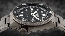 Load image into Gallery viewer, Seiko 5 Sports Automatic Black Dial Black Steel Strap Watch For Men - SRPD65K1