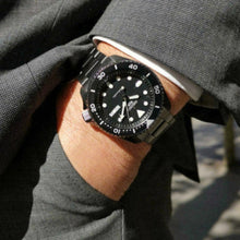 Load image into Gallery viewer, Seiko 5 Sports Automatic Black Dial Black Steel Strap Watch For Men - SRPD65K1