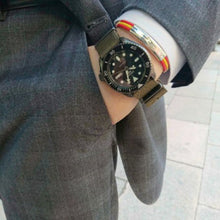 Load image into Gallery viewer, Seiko 5 Sport Automatic Black Dial Green Nylon Strap Watch For Men - SRPD65K4