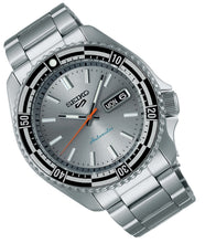 Load image into Gallery viewer, Seiko 5 Sports Special Edition Silver Dial Silver Steel Strap Watch For Men - SRPK09K1