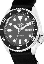 Load image into Gallery viewer, Seiko 5 Sports SKX Automatic Black Dial Black NATO Strap Watch For Men - SRPD55K3