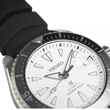 Load image into Gallery viewer, Seiko Shogun Prospex Titanium Divers Automatic White Dial Black Rubber Strap Watch For Men - SPB191J1