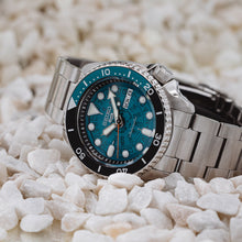 Load image into Gallery viewer, Seiko 5 Sports SKX Skeleton Green Dial Silver Steel Strap Watch For Men - SRPJ45K1