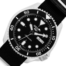 Load image into Gallery viewer, Seiko 5 Sports SKX Automatic Black Dial Black NATO Strap Watch For Men - SRPD55K3