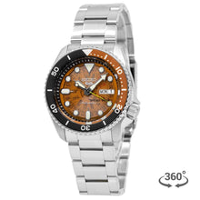 Load image into Gallery viewer, Seiko 5 Sports Sonar Special Edition Brown Dial Silver Steel Strap Watch For Men - SRPJ47K1