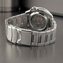 Load image into Gallery viewer, Seiko 5 Sport Automatic SKX Series Black Dial Silver Steel Strap Watch for Men - SRPK99K1