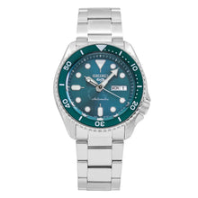 Load image into Gallery viewer, Seiko 5 Sports Automatic Green Dial Silver Steel Strap Watch For Men - SRPD61K1