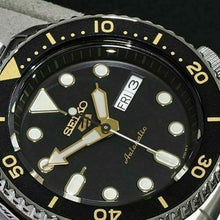 Load image into Gallery viewer, Seiko 5 Sports Automatic Black Dial Silver Steel Strap Watch For Men - SRPD57K1