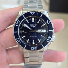 Load image into Gallery viewer, Seiko 5 Sports Automatic Blue Dial Silver Steel Strap Watch for Men - SRPK97K1
