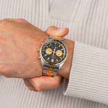 Load image into Gallery viewer, Seiko Sport Chronograph Black Dial Two Tone Steel Strap Watch for Men - SSB430P1
