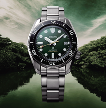 Load image into Gallery viewer, Seiko Prospex 140th Anniversary Limited Divers Green Dial Silver Steel Strap Watch For Men - SPB207J1
