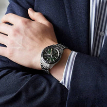 Load image into Gallery viewer, Seiko Presage Sharp Edged Series GMT Green Dial Silver Steel Strap Watch For Men - SPB219J1