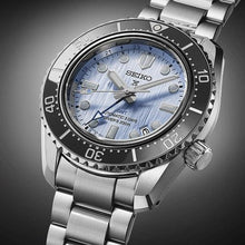 Load image into Gallery viewer, Seiko Prospex Limited Edition Automatic GMT Glacier Blue Dial Silver Steel Strap Watch For Men - SPB385J1